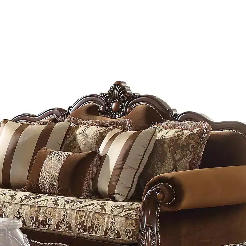 89" Jardena Sofa: Rolled Arms, Queen Anne Legs, Nailhead Trim - Acme Furniture
