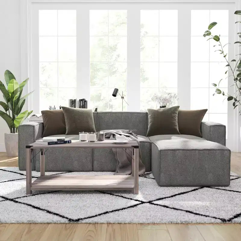 Merrick Lane Modular Middle Armless Chair