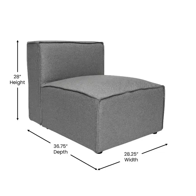 Merrick Lane Modular Middle Armless Chair