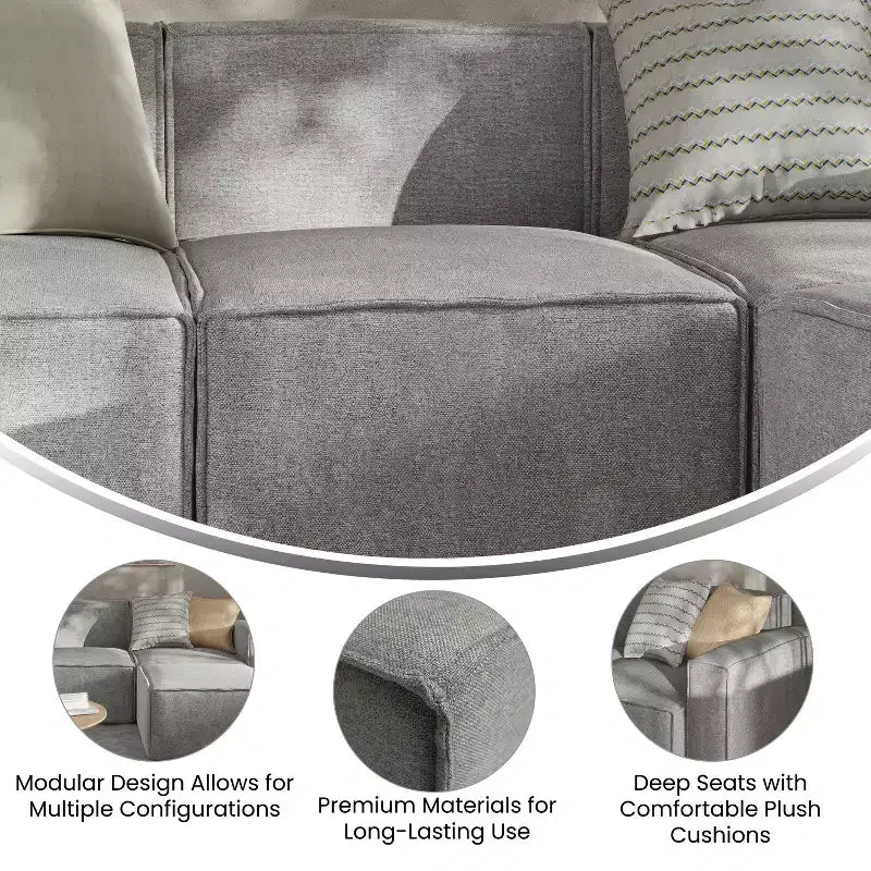 Merrick Lane Modular Middle Armless Chair
