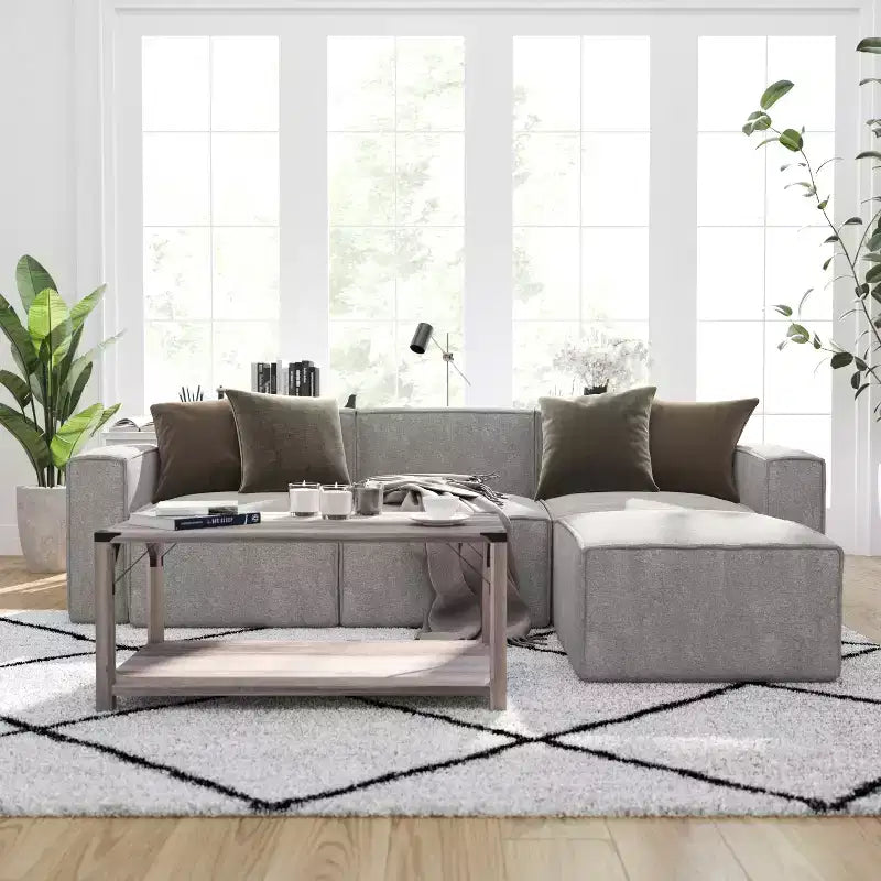 Merrick Lane Modular Middle Armless Chair