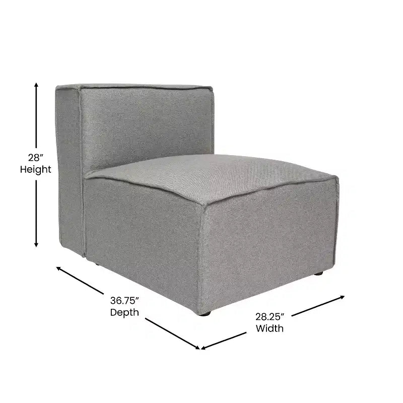 Merrick Lane Modular Middle Armless Chair