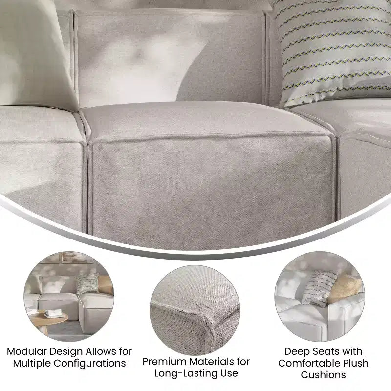 Merrick Lane Modular Middle Armless Chair