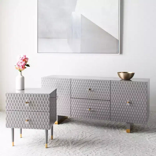 Neptune 2 Drawer Side Table - SFV3570 - Safavieh Couture
