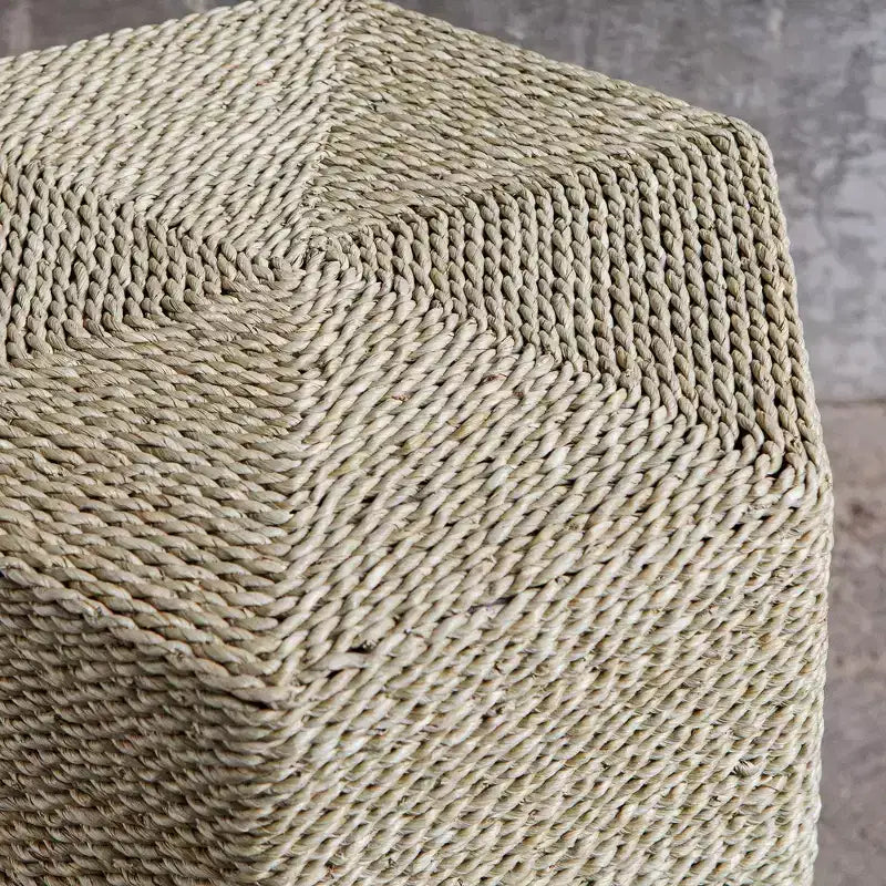 Uttermost Sea Braid 13 Wide Natural Seagrass Hexagonal Accent Table