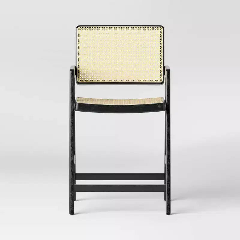 Wood Framed Woven Panel Counter Height Barstool - Threshold