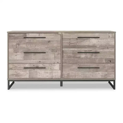 Signature Design by Ashley Casual Neilsville 6 Drawer Dresser, Whitewash